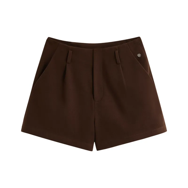 Initial Language Casual Shorts Women's-4