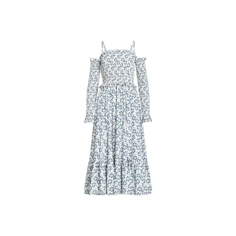 Polo Ralph Lauren Floral print Cold shoulder Midi Dress-0