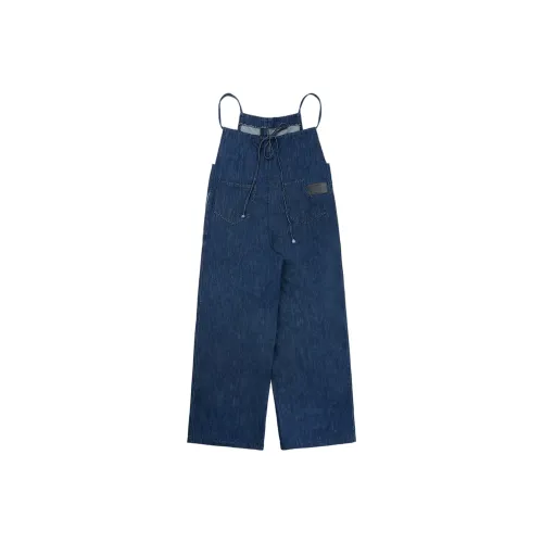 FAIRFAFO Overalls Women's Denim Blue