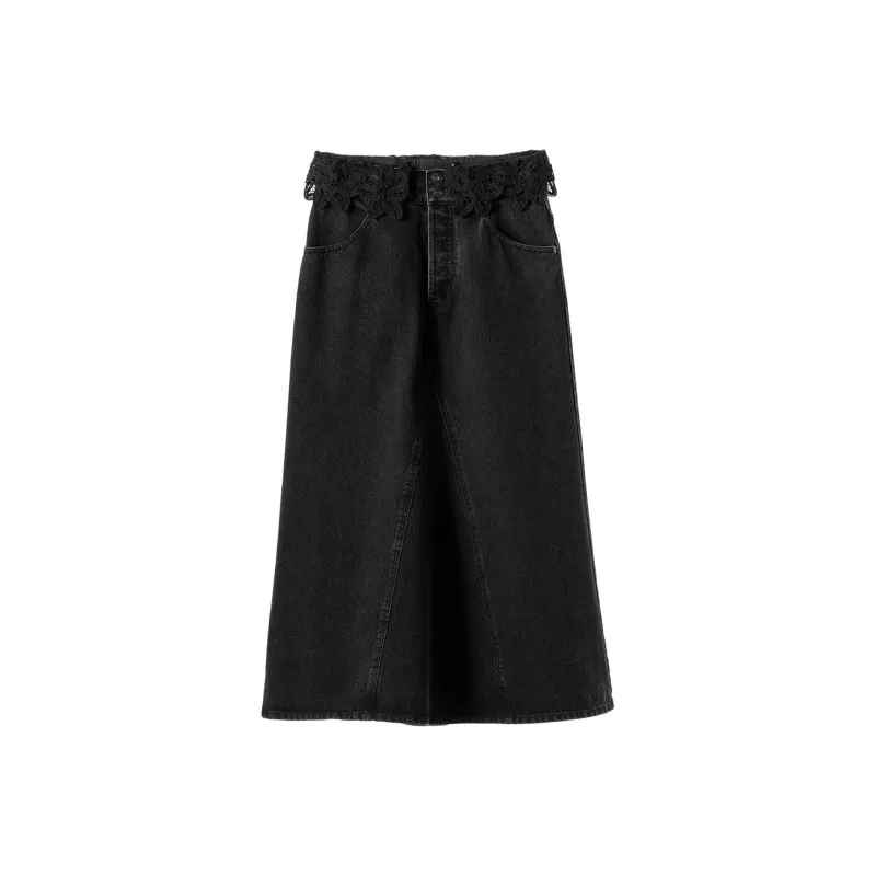 Dickies MUVEIL Collaboration Denim Long Skirts Women's-0