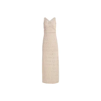 GUESS Liza Lace Maxi Dress Slip Dresses Women's Pearl Beige