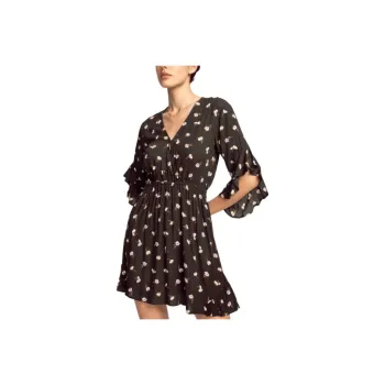 BILLABONG Short Sleeved Dress Women's Black
