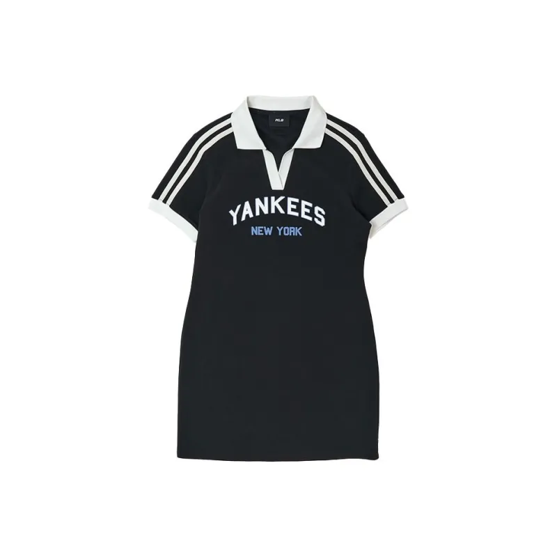 MLB New York Yankees Short Sleeved Dresses Women's Black-0