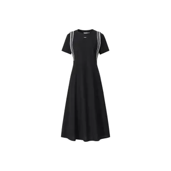 NAVIGARE Short-Sleeved Dresses Women's Night Black