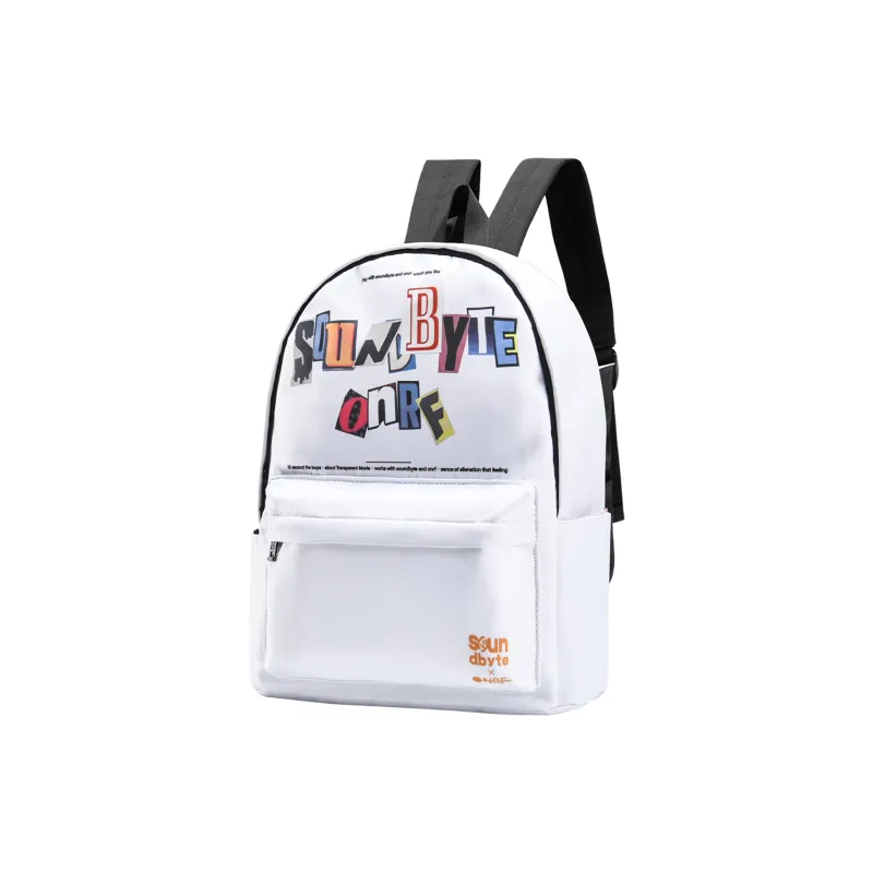 ONRF Polyester Backpack Medium Size Unisex White-1