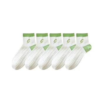 SOIE Ankle Socks Women's 5 Pack Black