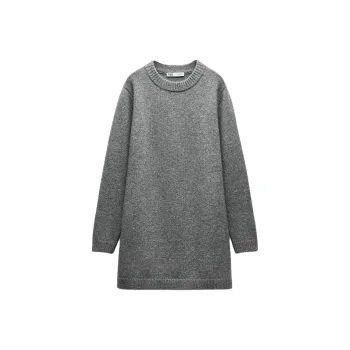 ZARA Long-Sleeved Dresses Women's Mud Gray