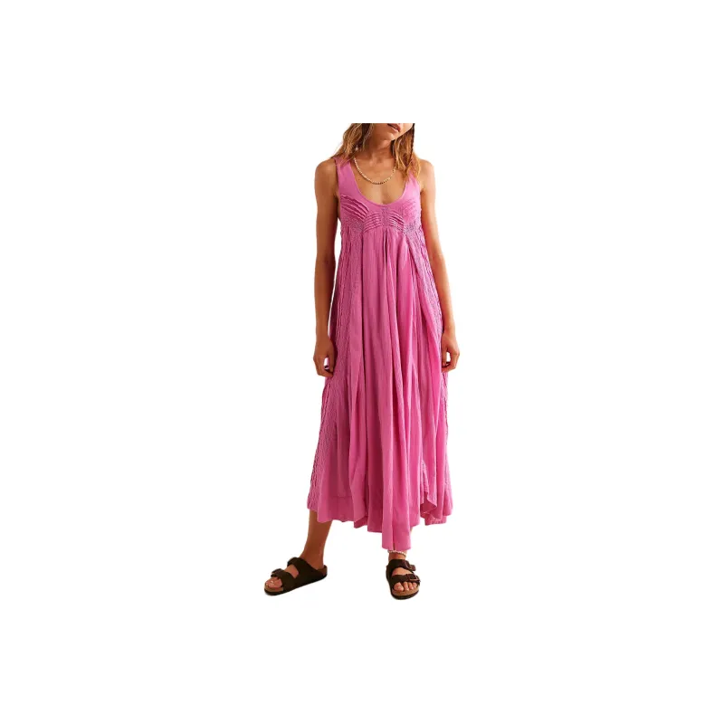 FREE PEOPLE Coastal Core Maxi Sleeveless Dress Women's Island Flower/Multicolor-0