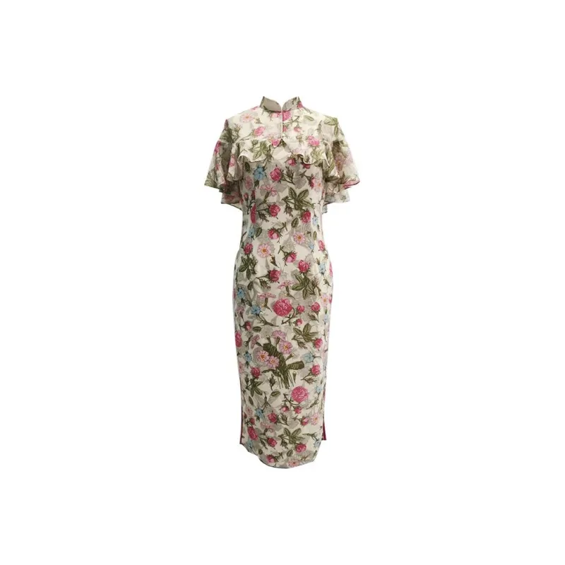Shimiko Short Sleeved Dresses Women's Pink Floral Iris-0