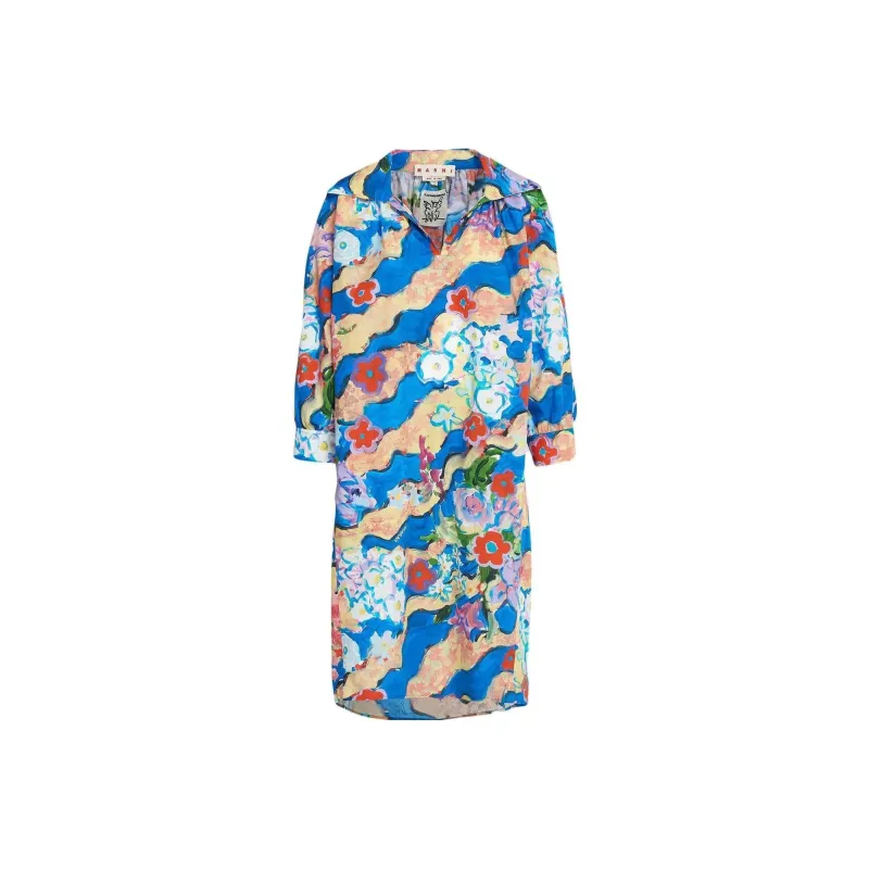 MARNI Printed Poplin Dress-0