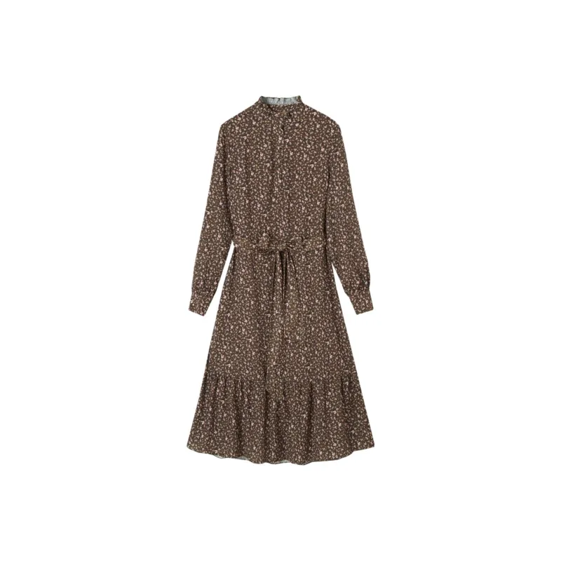 Dme Long Sleeved Dresses Women's Brown-0