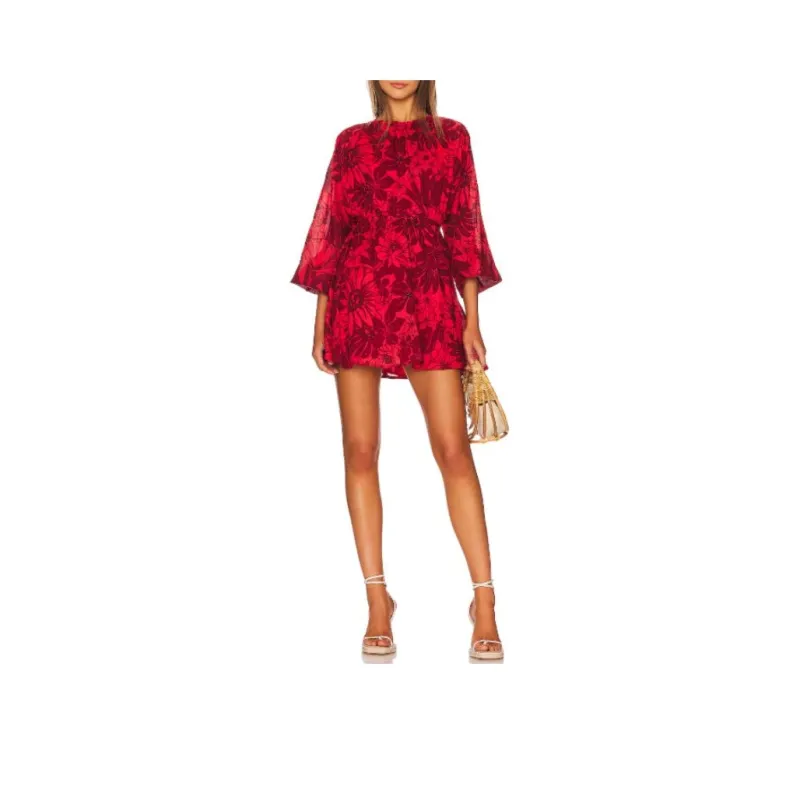 FAITHFULL THE BRAND Long-Sleeved Dresses Women's Red-0