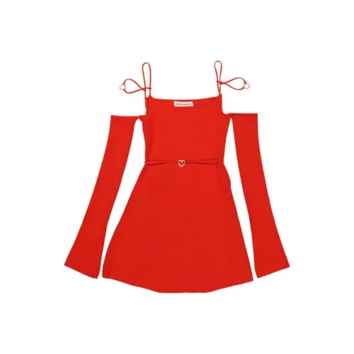 MACH & MACH Long-Sleeved Dresses Women's Red