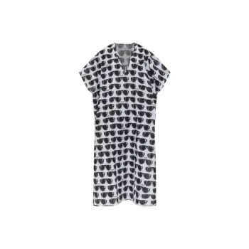 MOSCHINO Sunglass print Maxi Dress