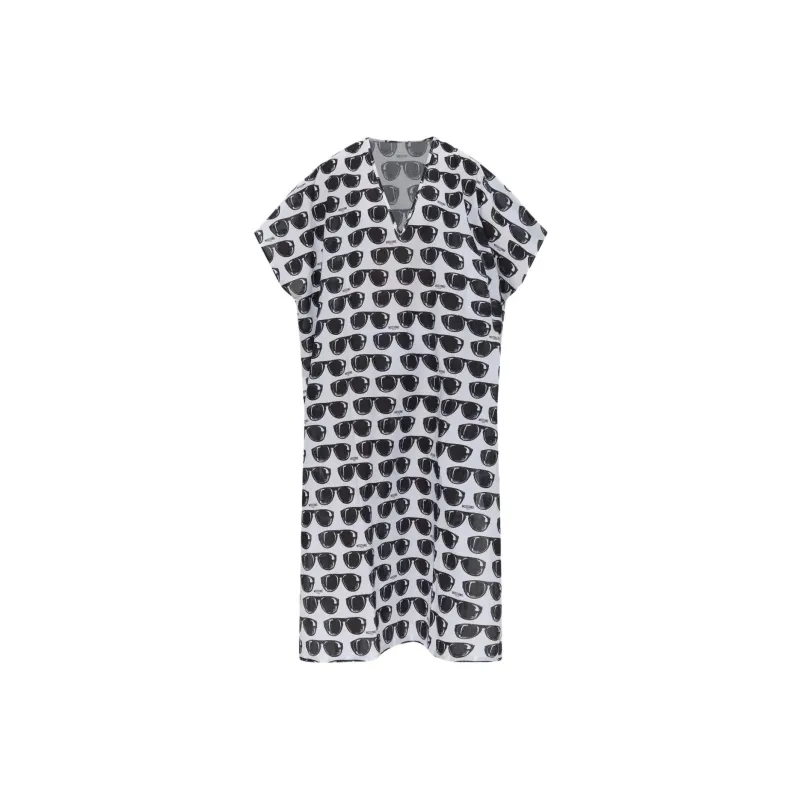 MOSCHINO Sunglass print Maxi Dress-0