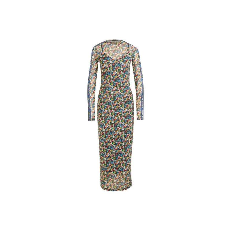 Adidas Women's Liberty London Mesh Maxi Dress Multicolor/Night Indigo-0