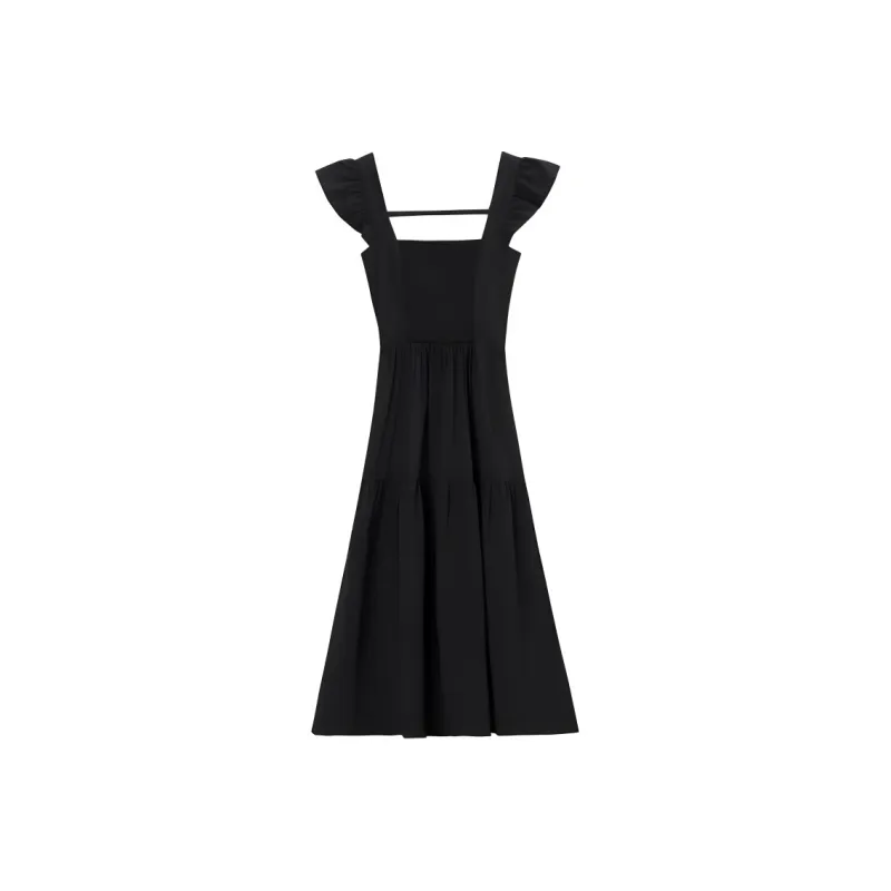 AHDO Short Sleeved Dress Women's Black-0