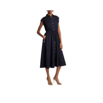 MICHAEL KORS Stretch Cotton Poplin Midi Dress