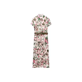 ZARA Short-Sleeved Dresses Women's Multicolor