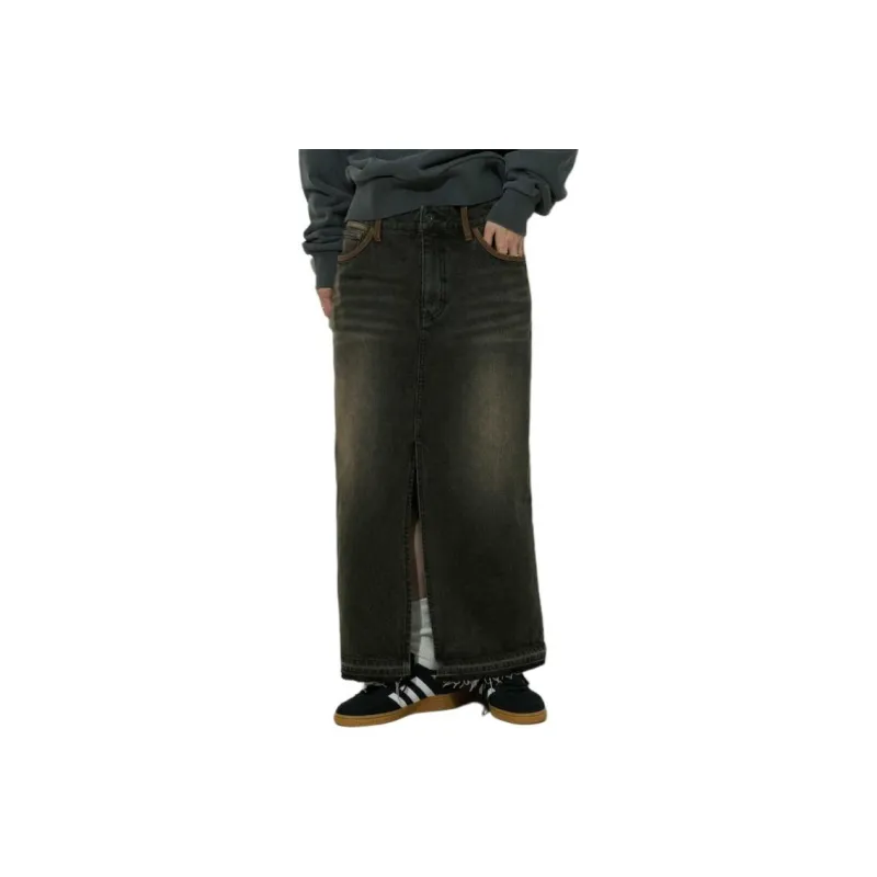 NAUTICA JAPAN Denim Long Skirt Women's Blue-0