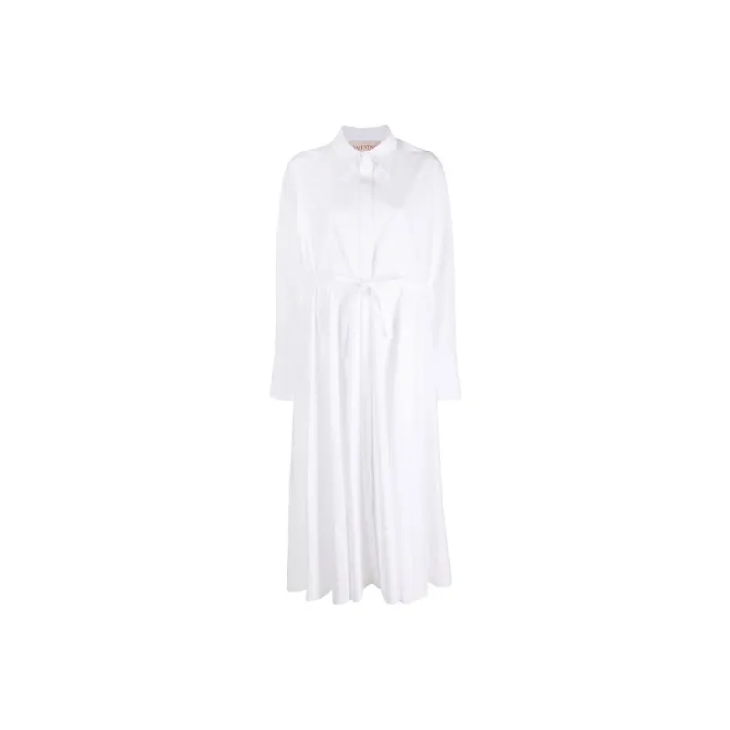 Valentino SS23 Long Sleeved Dresses Women's White-0