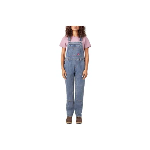 Dickies Double Front Bib Overalls Overalls Women's Blue