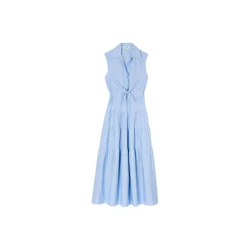 Sandro Rhinestone embellished Shirt Maxi Dress