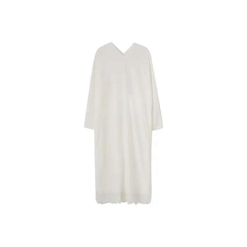 Yohji Yamamoto Long Sleeved Dress Women's White-0