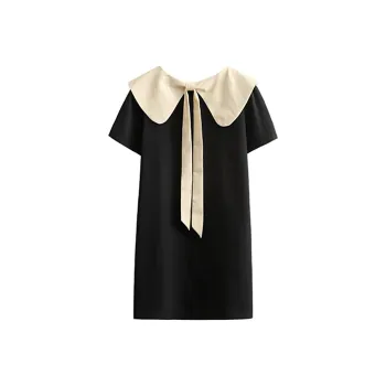 AFGGD Short Sleeved Dresses Women's Black