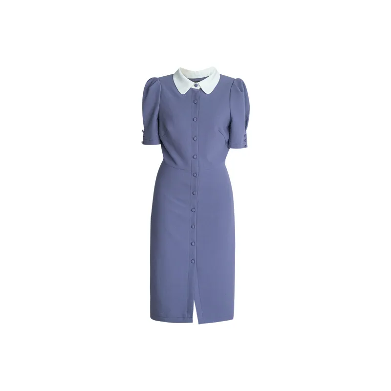ROEYSHOUSE Short Sleeved Dresses Women's Purple-0