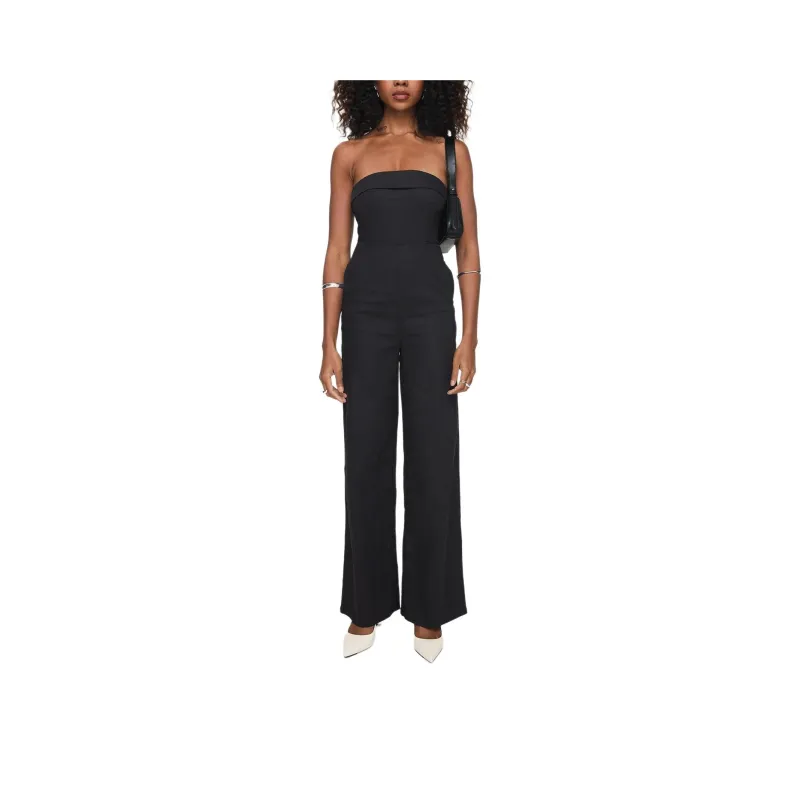 PRINCESS POLLY LUSTER STRAPLESS JUMPSUIT Jumpsuit Women's BLACK/Black-0