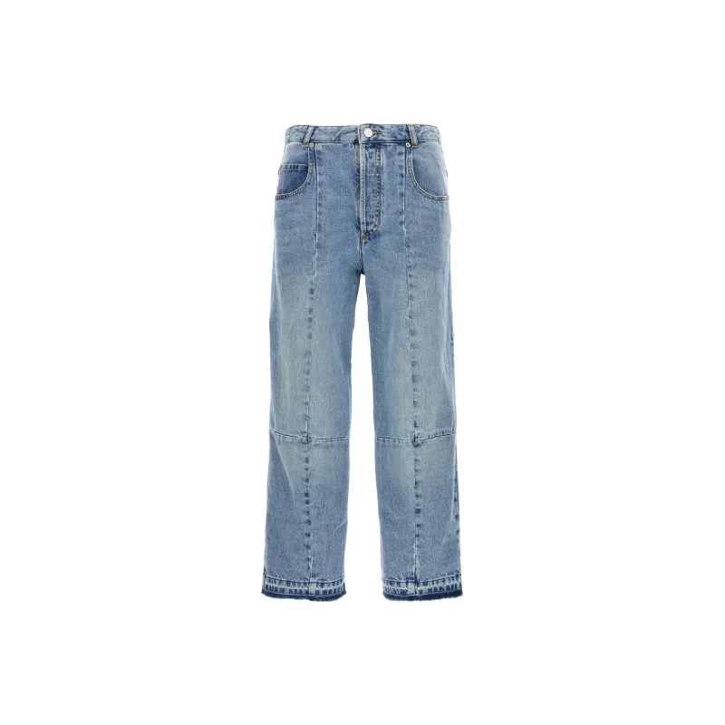 ISABEL MARANT Najet Patchwork Straight Leg Jeans-0