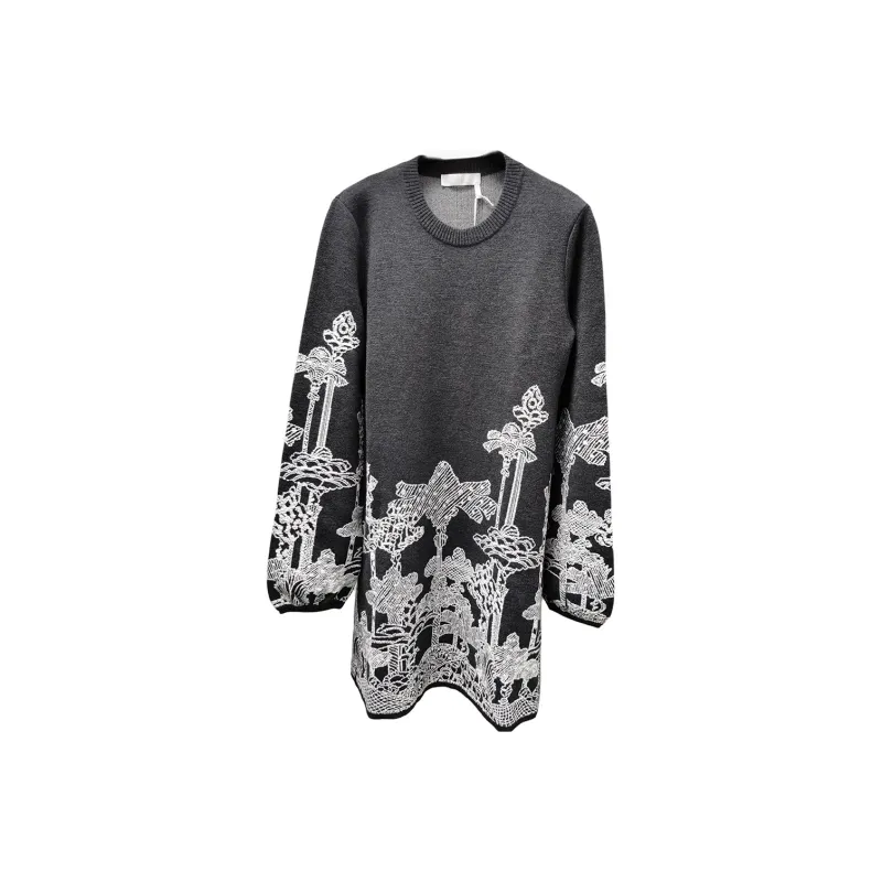 Chloe Long-Sleeved Dresses Women's Gray-0