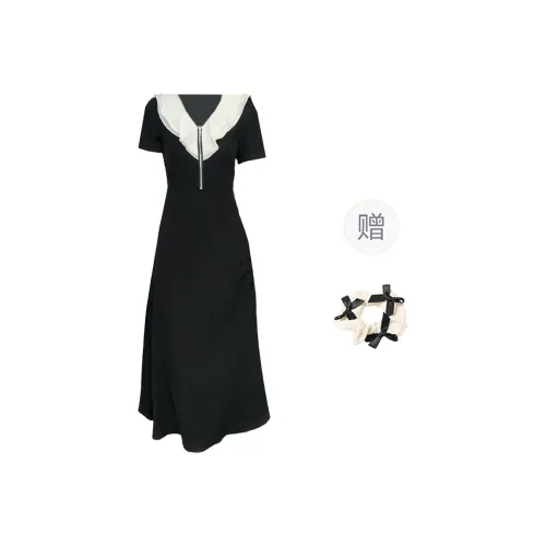 TORIGHT Short Sleeved Dress Women's Black