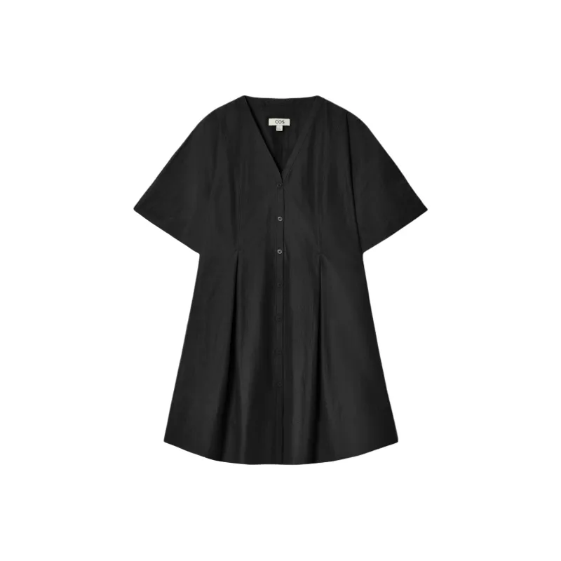 COS Short Sleeved Dress Women's Black-0