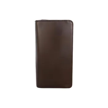 TUMI Leather Wallet Unisex Dark Brown