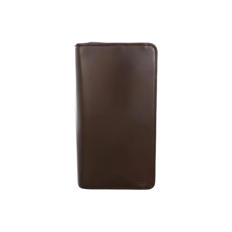 TUMI Leather Wallet Unisex Dark Brown-0