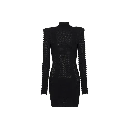 BALMAIN Knit High Neck Dress