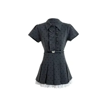 Icicofficial Short Sleeved Dress Women's Gray Dress