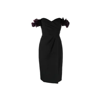 MARCHESA NOTTE Sleeveless Dress Women's Black