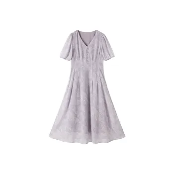 XIANGYING Short Sleeved Dress Women's