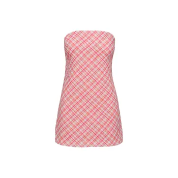 PRINCESS POLLY NOBUKO STRAPLESS MINI DRESS Sleeveless Dress Women's PINK/Pink