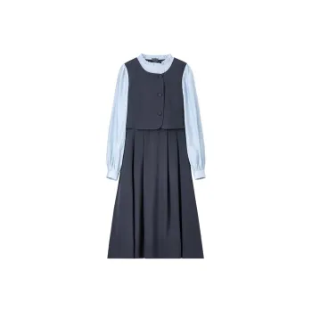 SENTUBILA Long-Sleeved Dresses Women's Dark Gray