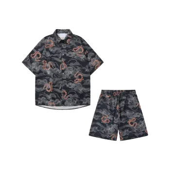 BEAR UNION Shirt Matching Set Unisex Black