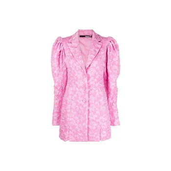 Rotate Floral-print Puff-sleeve Minidress