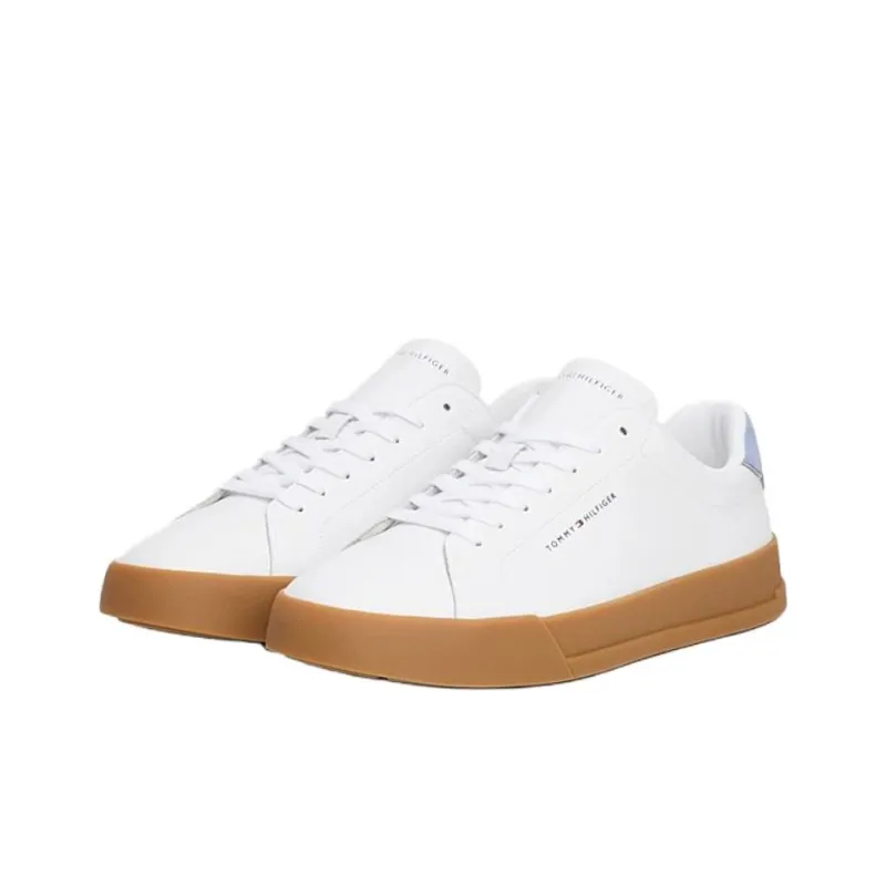 Tommy Hilfiger Trainers Low Top Skateboard Shoes Men's White-2
