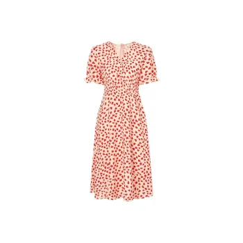 JZ Juzui Short-Sleeved Dresses Women's Red Floral