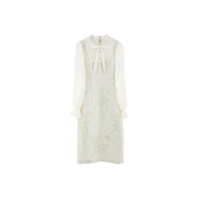 Blovelan Long Sleeved Dresses Women's Light Cyan-0