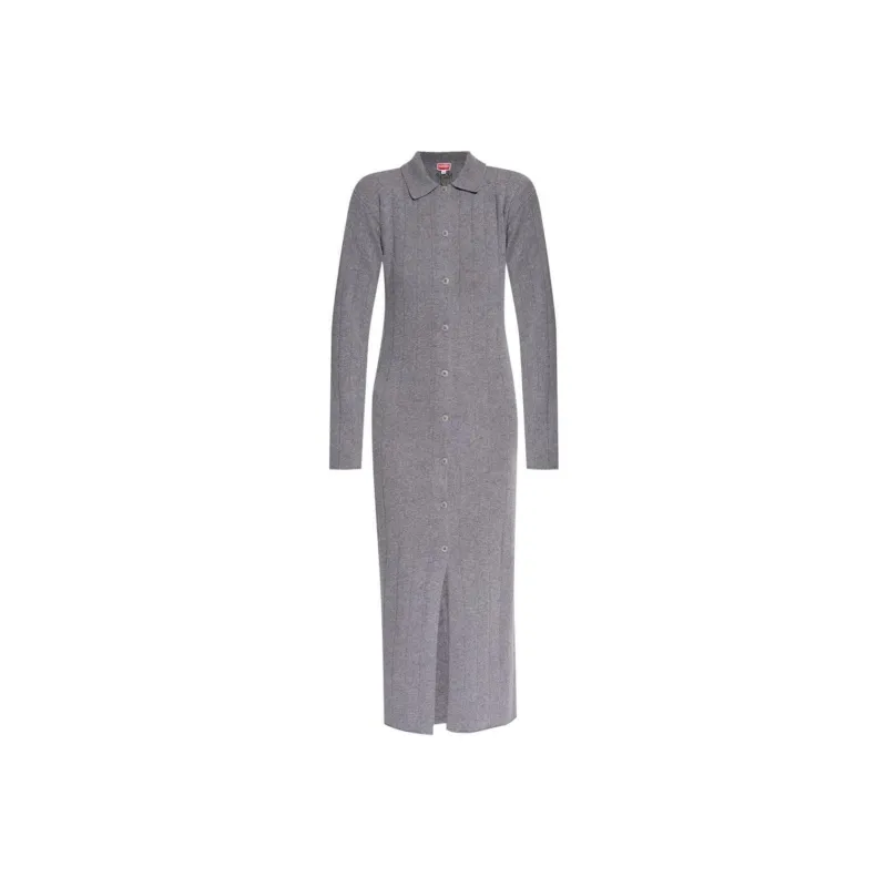 KENZO Collared Knitted Dress-0