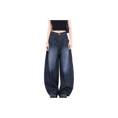 YICHEN Jeans Women's Dark Blue